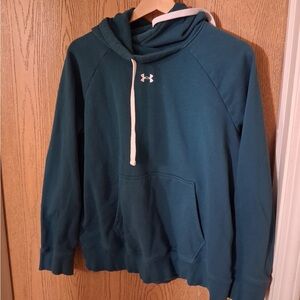 Under Armour ~Teal Hoodie with White Logo~M~unisex